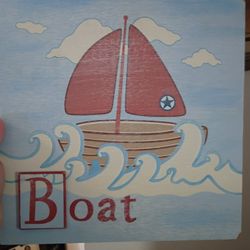 Fun Nautical SailBOAT Canvas Art