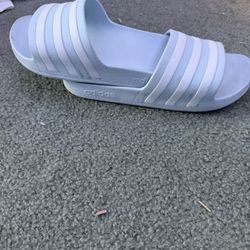 Light Blue Adidas Slides