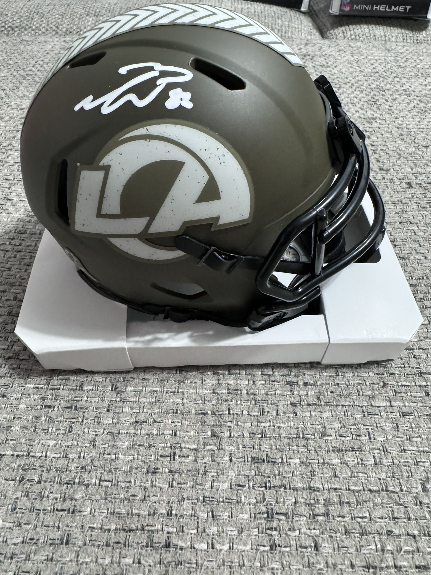 Colby Parkinson Signed Autograph STS Mini Helmet - Beckett Coa - L.A. Rams