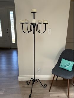 Handmade wrought  iron candle stand