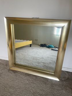 Gold Square Mirror