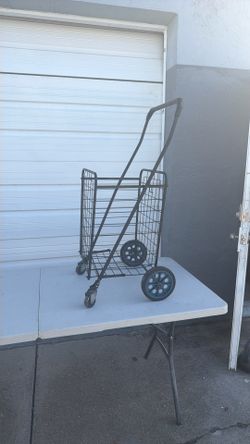 Folding Utility Cart / Laundry Cart with Wheels