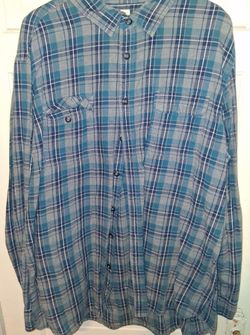 Sonoma blue plaid button-up shirt in XXL