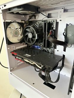 White gaming pc ryzen 5 2600x