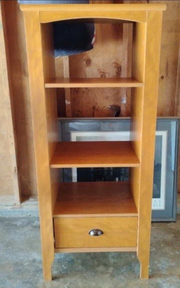 TALL WOODEN SHELF