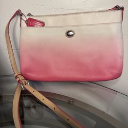 Coach pink ombré crossbody purse