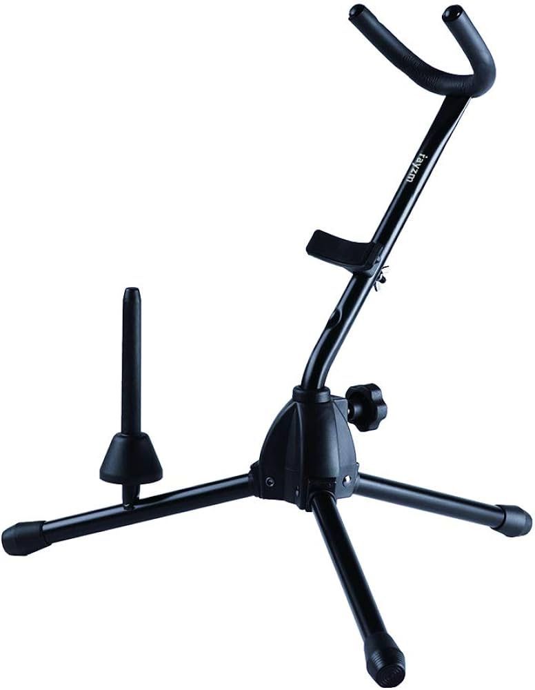Alto/Tenor Saxophone Stand with Detachable Flute/Clarinet Holder, Adjustable Portable Stand for Alto Saxophone, Tenor Saxophone, Clarinet & Flute. Fol