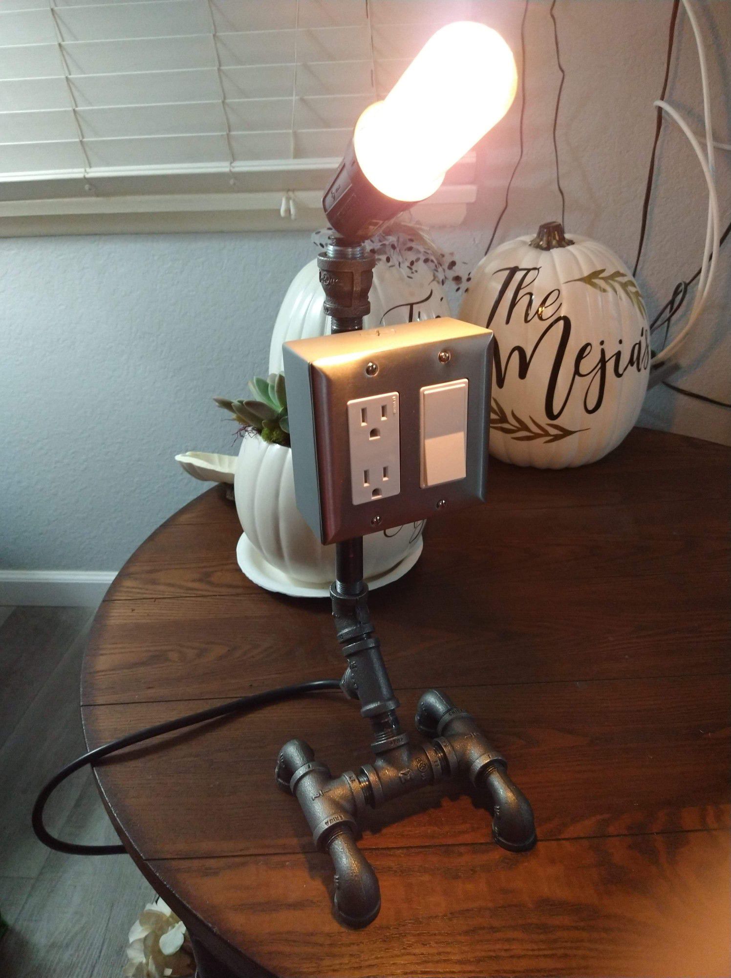 Industrial custom built lamp