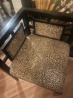 Leopard Print Upholstered Accent Chair