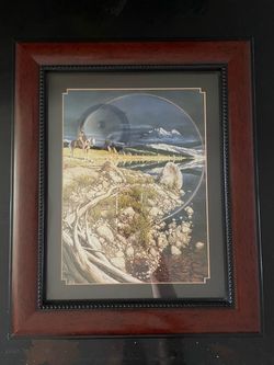 Framed Bev Doolittle "The Sentinel" Camouflage Art Print