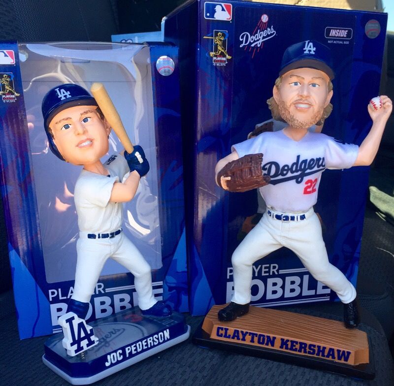 Dodgers JOC Pederson and Kershaw Bobblehead Collectibles & Art