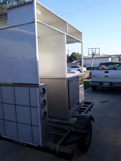 Snow cone trailer. Or fruits