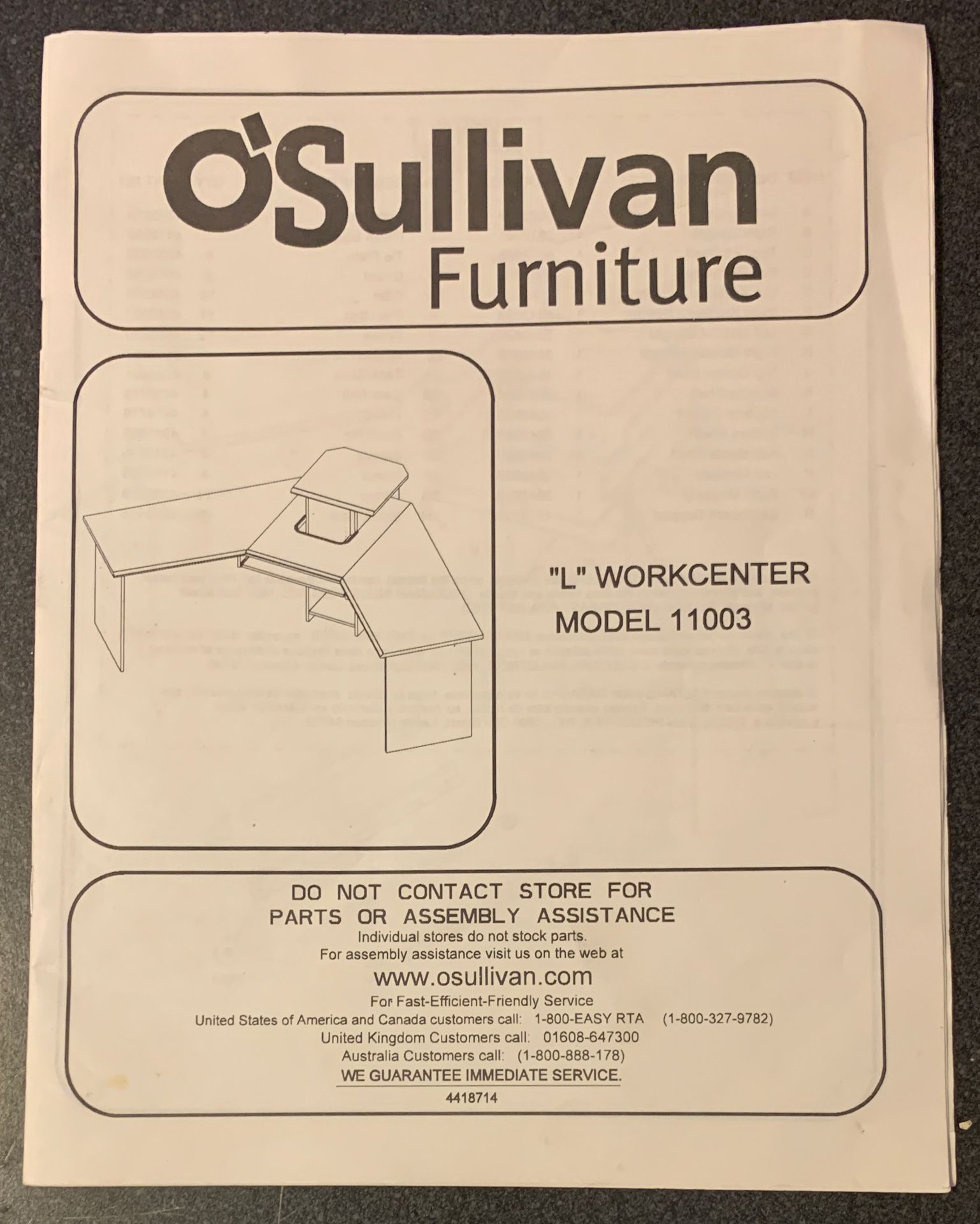 Large L-shaped Desk/workcenter