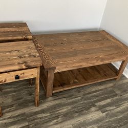 Concealment Coffee Table And 2 End Tables