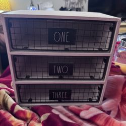 Two Drawer Desk Organizers Wood And Plastic 