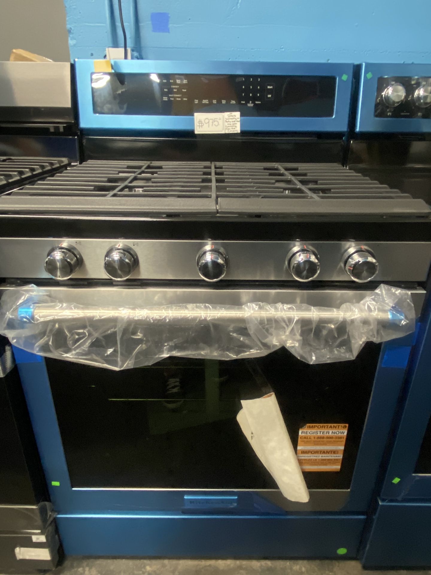 NEW STOVE 5 BURNERS SSTTEL KITCHEN AID 30” Inch Width