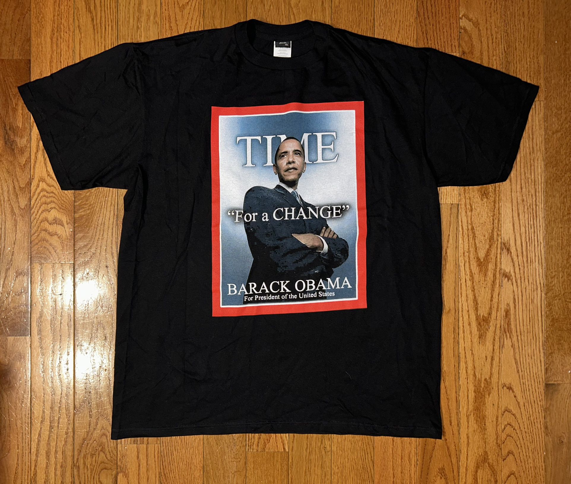 Barack Obama “Time For a Change/Yes We Can” Doublesided T-Shirt Size 2XL