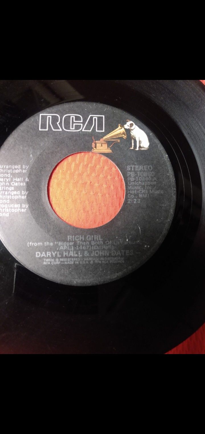 Vintage Hall And Oates 45 Record