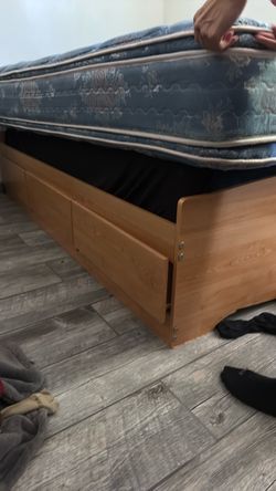 Full size bed frame, headboard