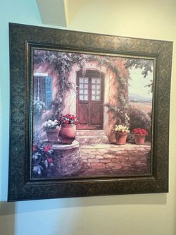 Rustic Kirkland European Painting with Frame