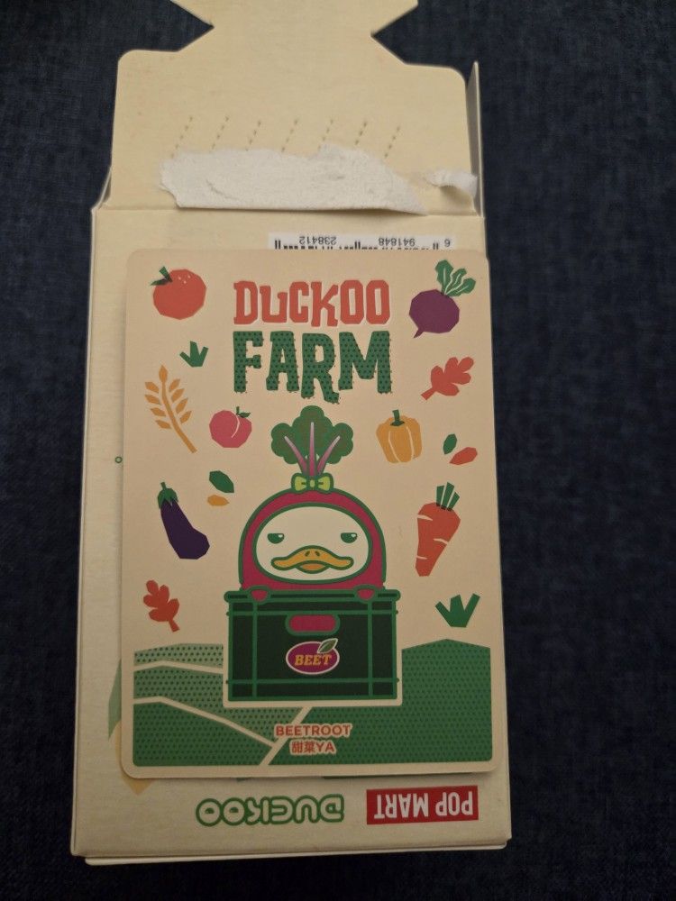 Popmart Duckoo Farm beet root Open Box Check Card Only