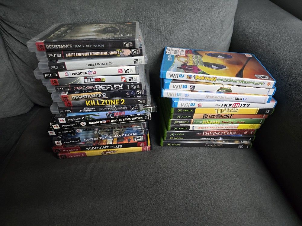 Video Game Bundles For Sale (PlayStation 2, 3, Wii u, and Xbox)
