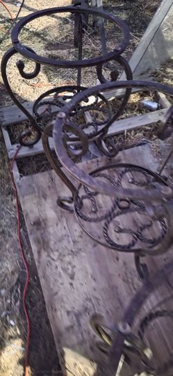 Wrought Iron rope twist design  round end tables and center table