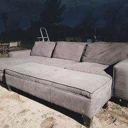 Sectional With Lounge And Ottoman Storage