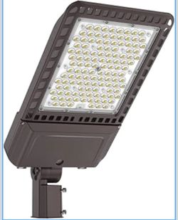 Led Parking Lot Light 300W - 45,000LM Slip Fitter Pole Mount Street Lights with Dusk to Dawn Photocell 5000K 100-277V IP65 Waterproof Commercial Area 