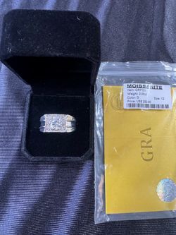 Men’s moissanite ring size 12