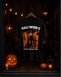 Halloween II Michael Myers Horror Graphic T-Shirt – Black
