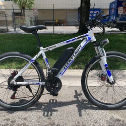 New Blue and White 2023 Ebike E-bike Electric Bike Lucky Light LCD Lights