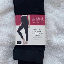 Belly Support Footless Tights