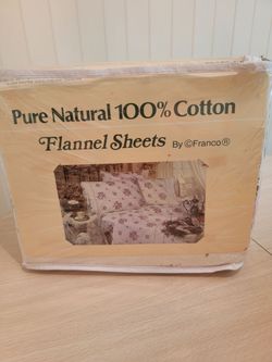 Vintage 4 Piece Queen Set Flannel Sheets