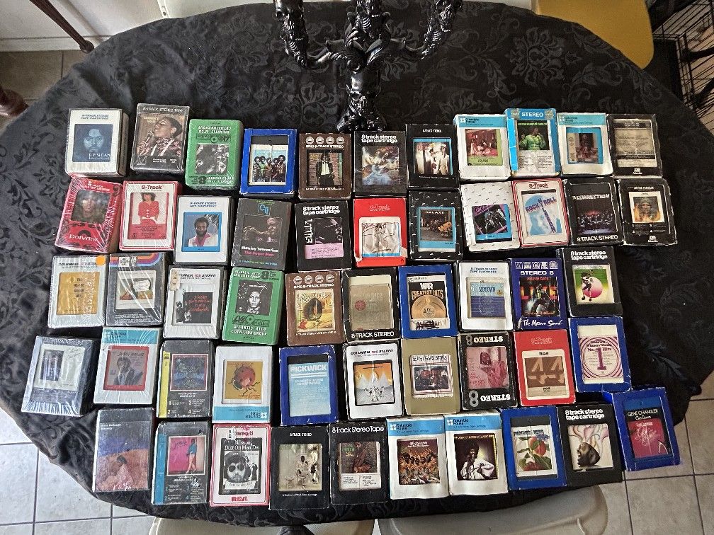 8-Track cassette Tape cartridges Funk Soul Pop Oldies Disco Jazz