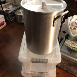 5 Gallon Stock W/basket,  Stainless