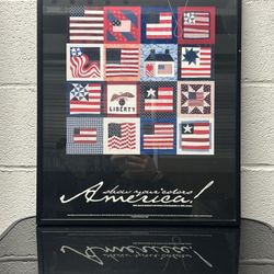 SHOW YOUR COLORS America( QUILT SQUARES DONATED TO AID VICTIMS OF THE SEPTEMBER 11,2001 Attacks  Large The Quilters Names Are Listed ORIGINAL QUILTS 