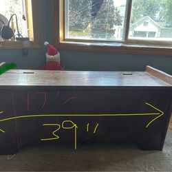 Handmade Solid Wood Toy Storage Bench 