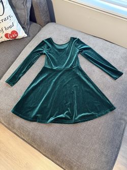 Green velvet dress