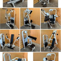 Cybex 10 Piece Commercial Gym Equipment Circuit- Chest Press, Leg Press, Lat Pull, Shoulder , Ab,  Bicep, Tricep , Delt, Row, Back, Pec Fly