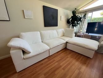 Brand New White Cloud Sectional Sofa Couch