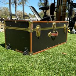 Antique Steamer Trunk Vintage Trunk Chest