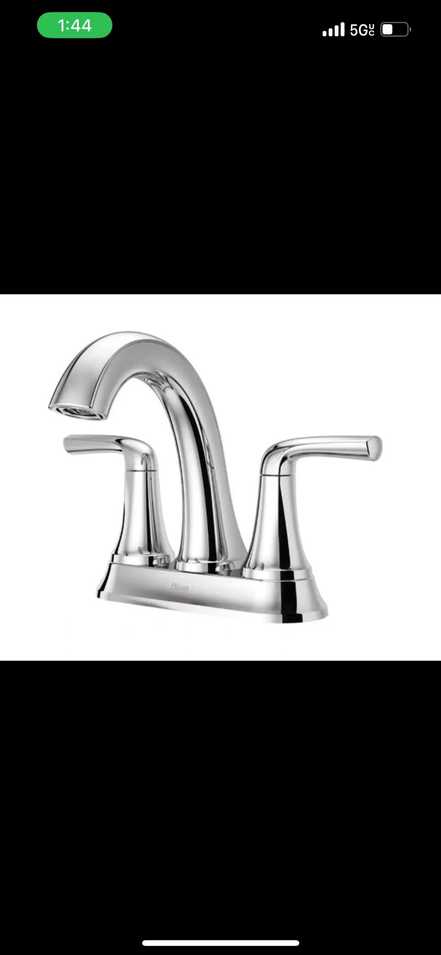 Pfister Ladera 4 in. Centerset Double Handle Bathroom Faucet in Polished Chrome