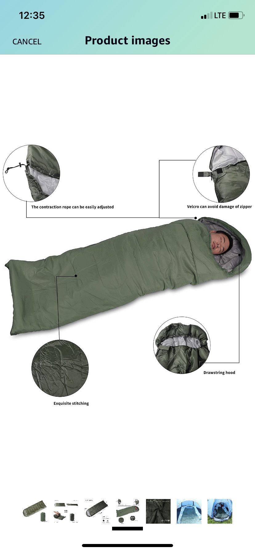 Indoor/outdoor sleeping bag