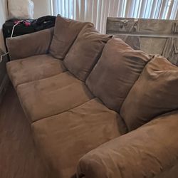Couch With Full Size Pull Out Bed & Recliner For Sale $250