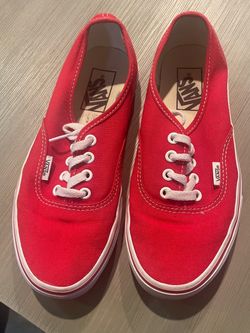 Red Women Vans size in picture like new