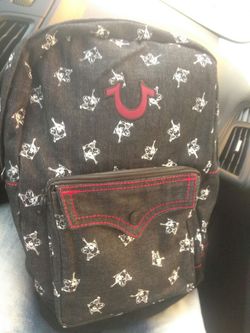 True religion backpack red and online black