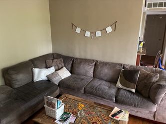 2 Piece Microfiber Sectional Sofa
