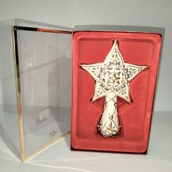 Lenox Florentine and Pearl Star Christmas Tree Topper 
In Original Box HTF New Condition