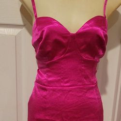 Hot Pink Dress Large New 